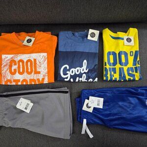 Lot 5pcs NEW Age 4-5T Kid Child Clothes T- Shirts, Shorts - Bag 1